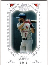2009 TOPPS STERLING FRAMED WHITE 19 OZZIE SMITH SL CARDINALS **SET BREAK!* 35/50