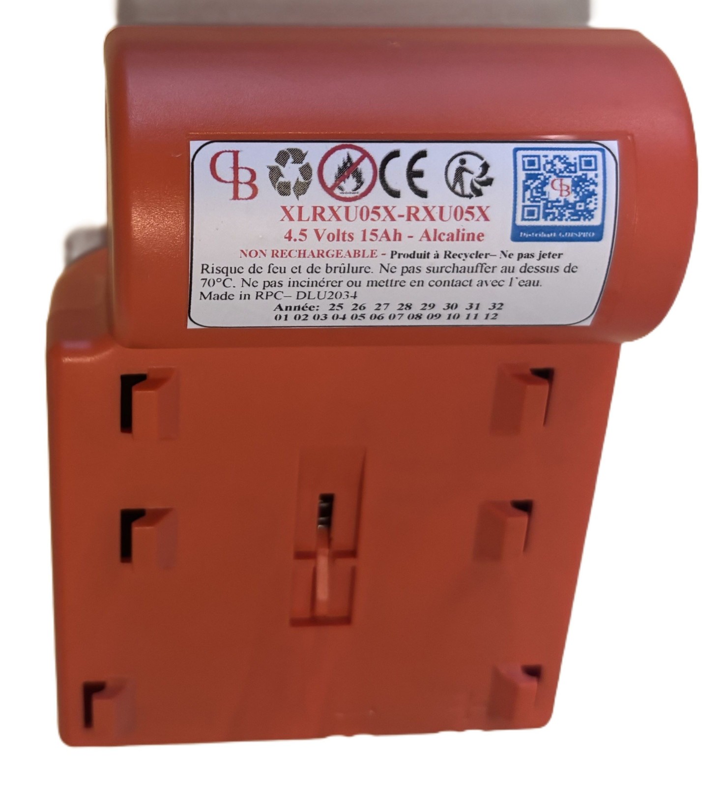 Pile alcaline RXU05X 4,5V 15Ah compatible Hager Daitem Atral Logisty