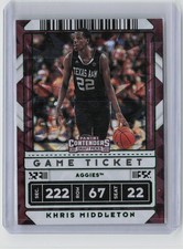 #30b Khris Middleton Game Ticket Green Explosion Maroon jersey