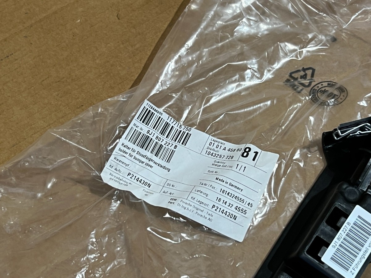 Porsche Taycan 9J Genuine Front Left Bumper Cover Bracket