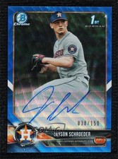 2018 Bowman Draft Chrome Pick Blue Wave Refractor Jayson Schroeder Auto 0lj0