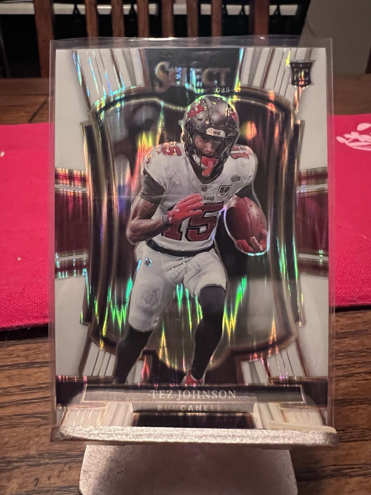 2025 Panini Select Prizm RC White Shock Pizm Tez Johnson #138 Buccaneers /799
