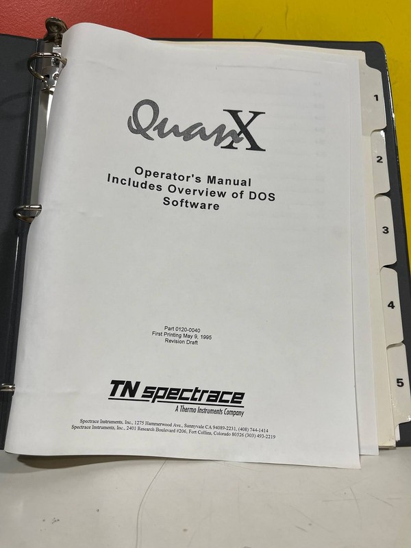 Spectrace Instruments 0120-0040 0120 Equipment Operator's Manual