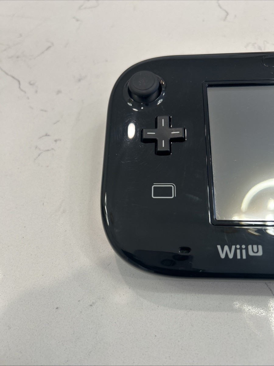 Nintendo Wii U GamePad Black Controller w/ Charger OEM Tested