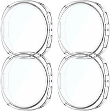 4-Pack Protective Bumper Case for Samsung Galaxy Watch 8 40mm Screen Protectors