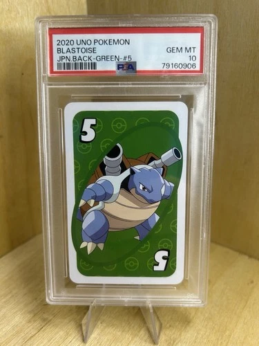 2020 UNO POKEMON JPN BACK-GREEN-#5 BLASTOISE PSA 10