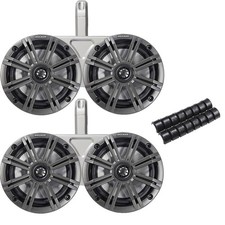 Kicker White Waterproof Wake Tower System 6.5" Charcoal Marine OEM Speakers