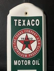 Vintage Thermometer Texaco Motor Oil Metal Sign Size 17x5 Inches Nice Condition