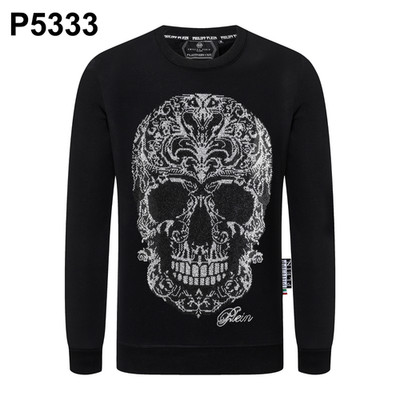 NWT Philipp Plein Sport Logo Black 100% Merino Wool Pullover Sweater GOOD