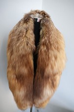 100 Real fox fur collar/ women jacket collar neck wrap/ cape / fur scarf 144cm