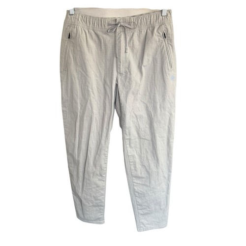 LL Bean Pants Mens XL Olive Explorer Ripstop Elastic Waist Tapered Reflective