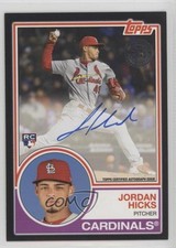 2018 Update 1983 Topps Design Black 6/99 Jordan Hicks #83A-JK Auto 06bg