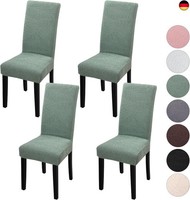 Yisun Stretch Stuhlhussen 4Er Set Universal Jacquard BläTter Stuhlhusse,