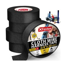 XFasten Wire Harness Tape, 3/4-Inch x 50-Foot 5-Pack , High Temp Wiring Loom...
