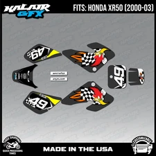 Graphics Kit for Honda XR50 (2000-2003) XR 50 Pecker Series - Smoke
