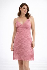 PJ SALVAGE slip nightgown lace pink MEDIUM intimates lounge peignoir negligee