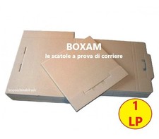 BOXAM - 10 Scatole cartone rigido KRAFT per LP vinili 12" – 1/2 dischi
