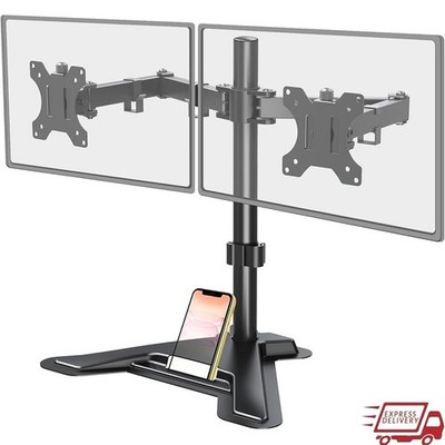 Ergonomic Dual Monitor Stand Adjustable VESA Desk Mount Swivel Tilt Rotate New
