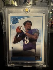 2018 Panini Donruss Lamar Jackson #317 Rated Rookie Baltimore Ravens NFL Card. rookie card picture
