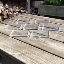 7 Acrylic Shop Retail Display Stands Risers Short Height Blocks 0.75 x 4 x 6.25”