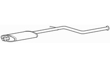 Quality Centre Exhaust Middle Silencer for Peugeot 106 Rally 1.6 (1997-1998)