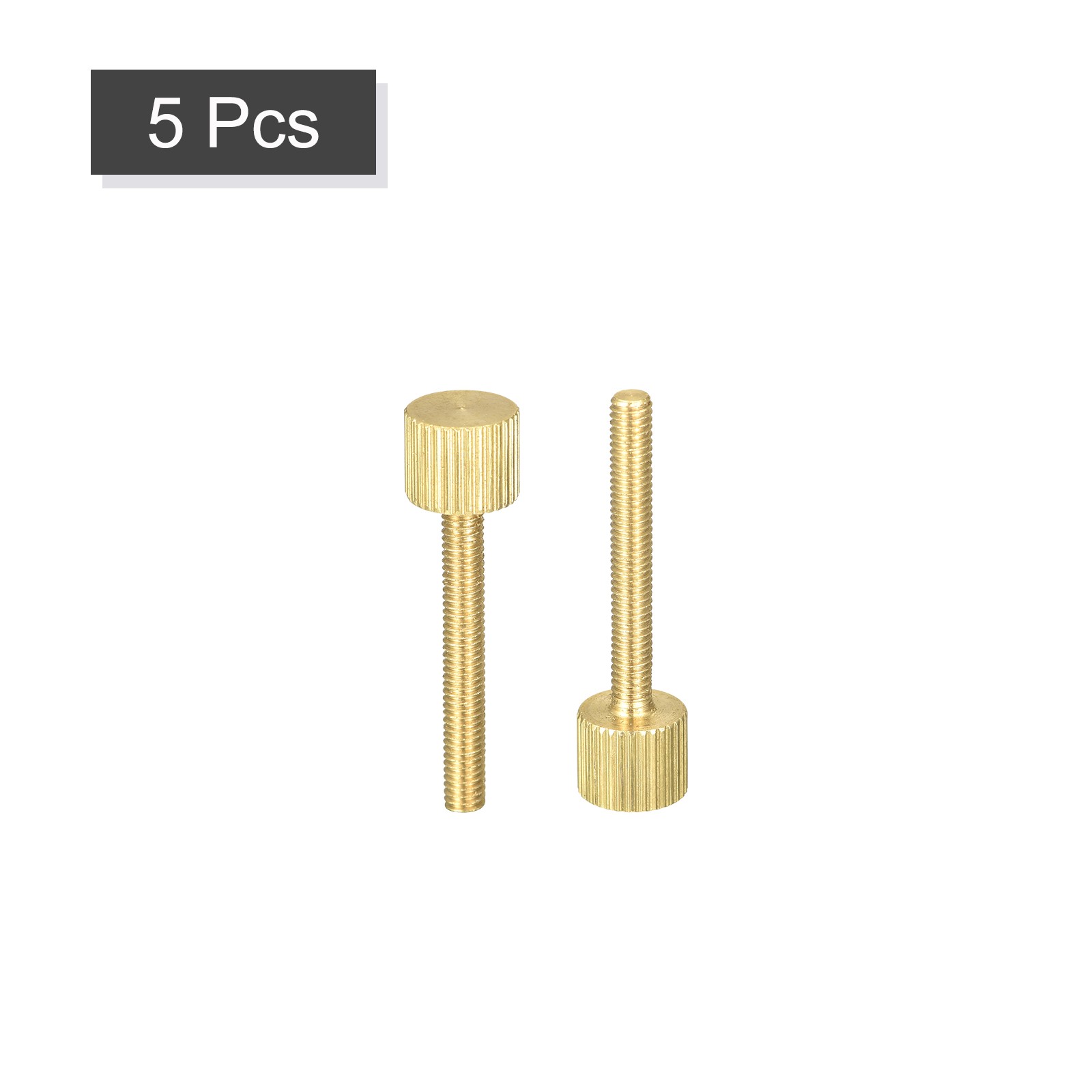 Knurled Thumb Screws, M4x30mm Flat Brass Bolts Grip Knobs Fasteners 5Pcs