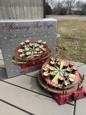 Mr Christmas Spinning Tea Cups Ride Lights & Motion No Music No Power Cord