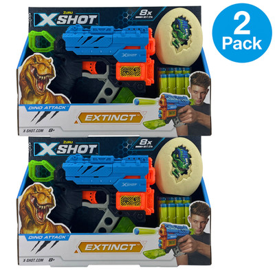Zuru X-Shot Dino Attack Extinct Blaster 2 Pack New