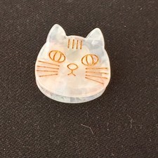 White Cat Face Hair Claw Clip 2  Cute  Functional