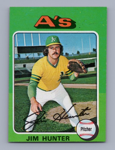 Catfish Hunter #230 1975 Topps Mini card