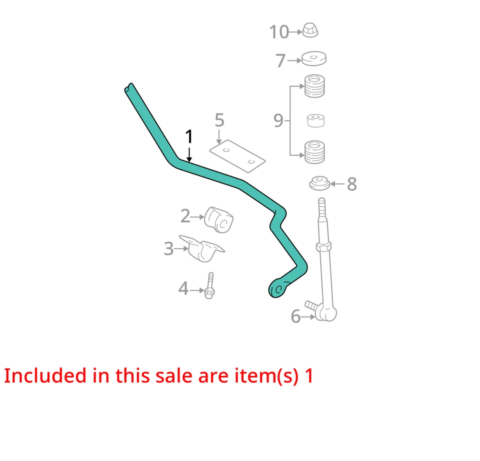 2005 Dodge Durango AWD Front Stabilizer Bar OEM 101K Miles - LKQ340953037 - Image 4 of 4