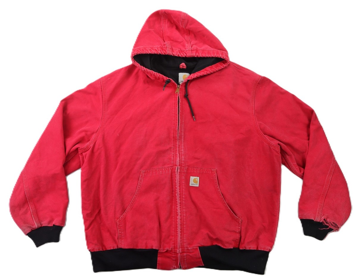 CARHARTT J131 US Men's 2XL Regular Red Hooded Thermal Hooded