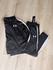 Under Armour Youth Large YLG 2-Piece Track Suit Black Athletic Set