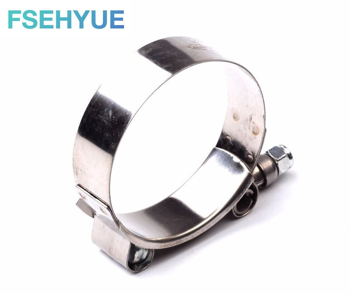 (4)Stainless Steel T Bolt Clamps ID 2.5" inch Clamp 66mm-74mm Silicone Hose