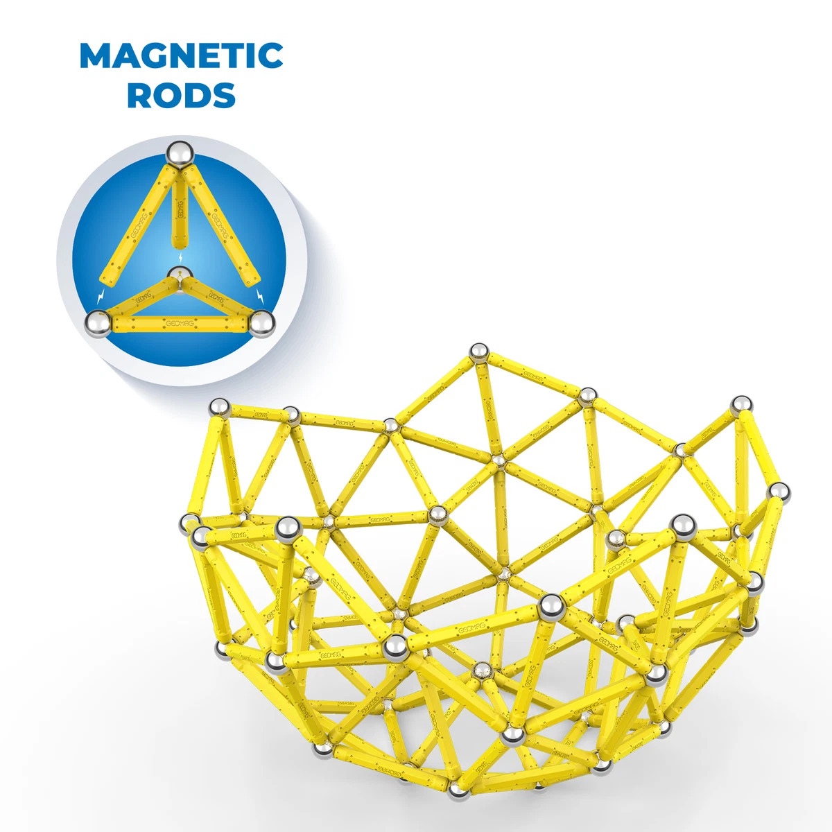 606 Geomag Compact Masterbox Gelb 192 St. - Konstruktionsspielzeug 