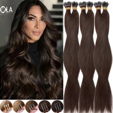 100 Remy Nano Ring Tip Remy Human Hair Extensions Dark Brwon Hair Bead 50g 100G