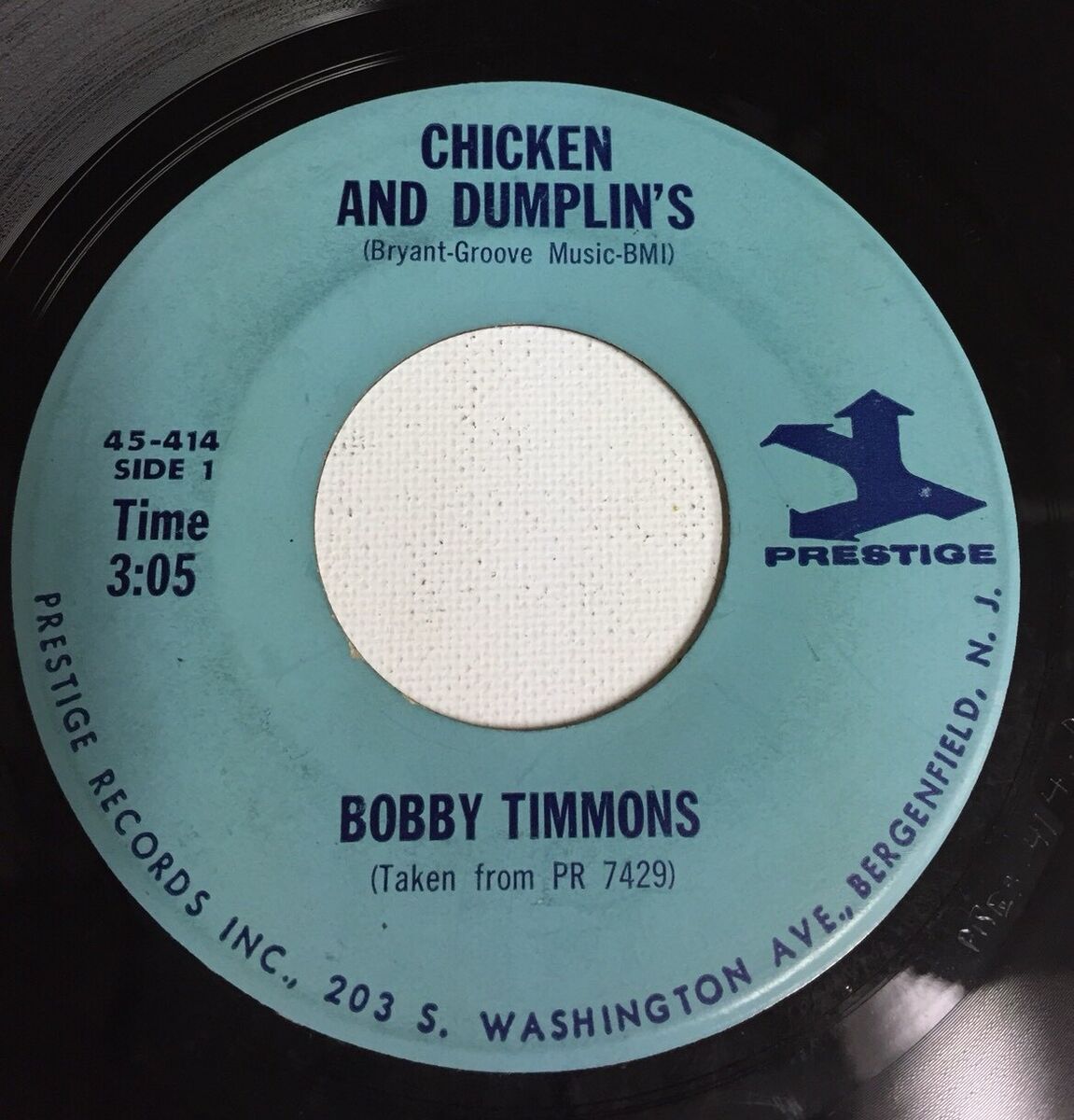 BOBBY TIMMONS, CHICKEN AND DUMPLIN'S, PRESTIGE#7429, 45 BOBBY TIMMONS, CHICKEN AND DUMPLIN'S, PRESTIGE#7429, 45