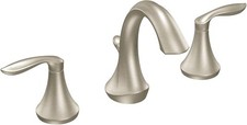 MOEN Eva T6420BN Widespread 2-Handle High-Arc Bathroom Faucet in Brushed Nickel