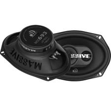 Pair - Massive Audio MX693 Slim 250 Watt 6.5" 3-Way Coaxial Speakers 6x9 inch