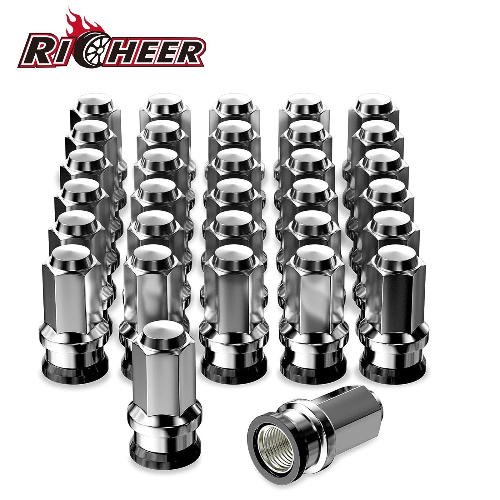 32PCS M14x1.5 Alcoa Dually Lug Nuts For 20172023 Ford F250 F350 F450