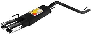 muffler for VW Golf III Hatchback 1.8 55kW 1991-1997 Double Round Tips 80mm