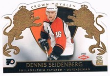 2002-03 PACIFIC CROWN ROYALE DENNIS SEIDENBERG ROOKIE 1109/2299 PHILADELPHIA