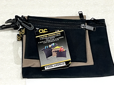 CLC Work Gear Tool Works 1100 3 Clip-on, Zippered Bags