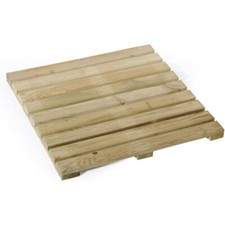 PEDANA PER GIARDINO PAVIMENTO IN LEGNO IMPREGNATO ZIGRINATA 50x50xH 3,2cm VLOOK