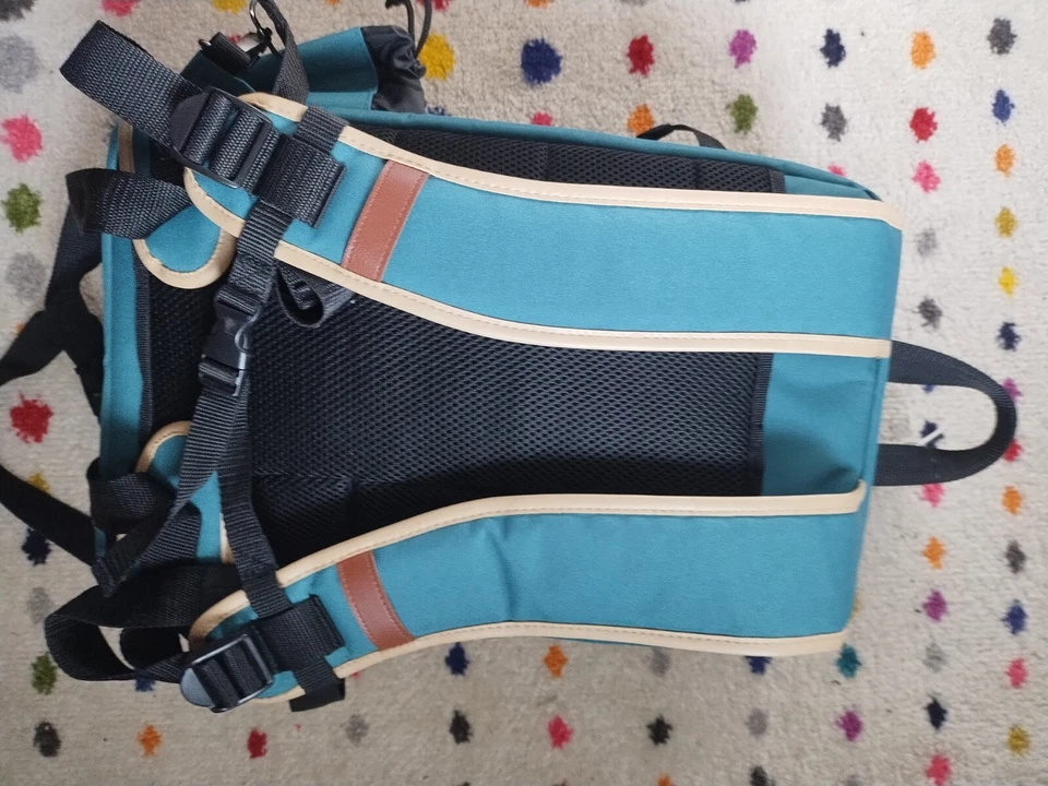 Go groove Camera Bag Backpack Teal and Brown  - Image 2 of 4