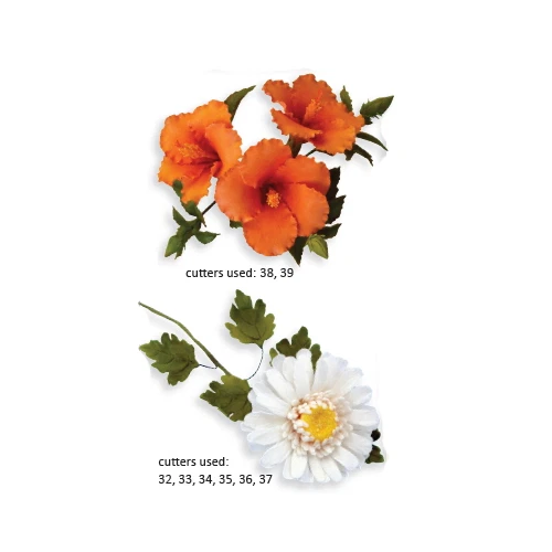 JEM 2 Flower Floral Leaf Roses Orchid Petals Decorating Sugarcraft Cutter 75 Pk - Image 2 of 2