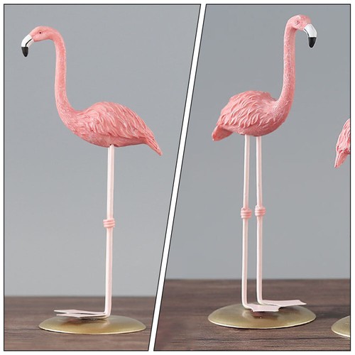 Flamingo Ornament Cute Flamingo Resin Flamingo Figurine Decor Wedding Ornament - Picture 6 of 12