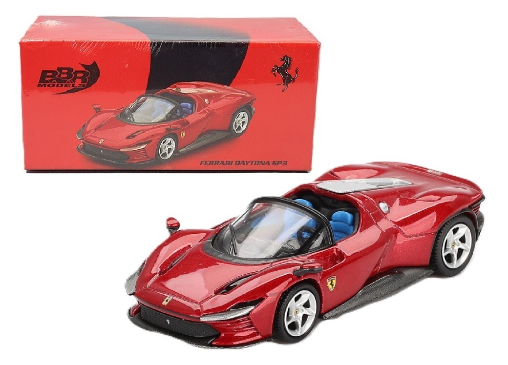 BBR Models 1:64 Ferrari Daytona SP3 Rosso Imola Diecast Model Car