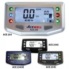 Acewell Digital Instrument ACE-254S Black Speedometer Tank Clock Indicator Lights