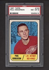1967 TOPPS #103 PAUL HENDERSON PSA 8 NEAR MINT-MINT